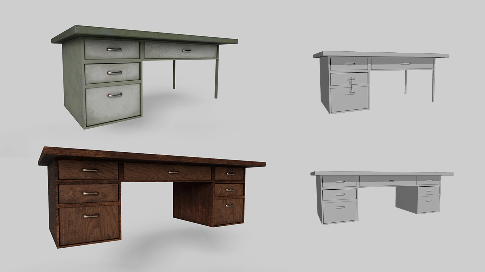 Modelado 3D de escritorios de oficina para Contrapasso