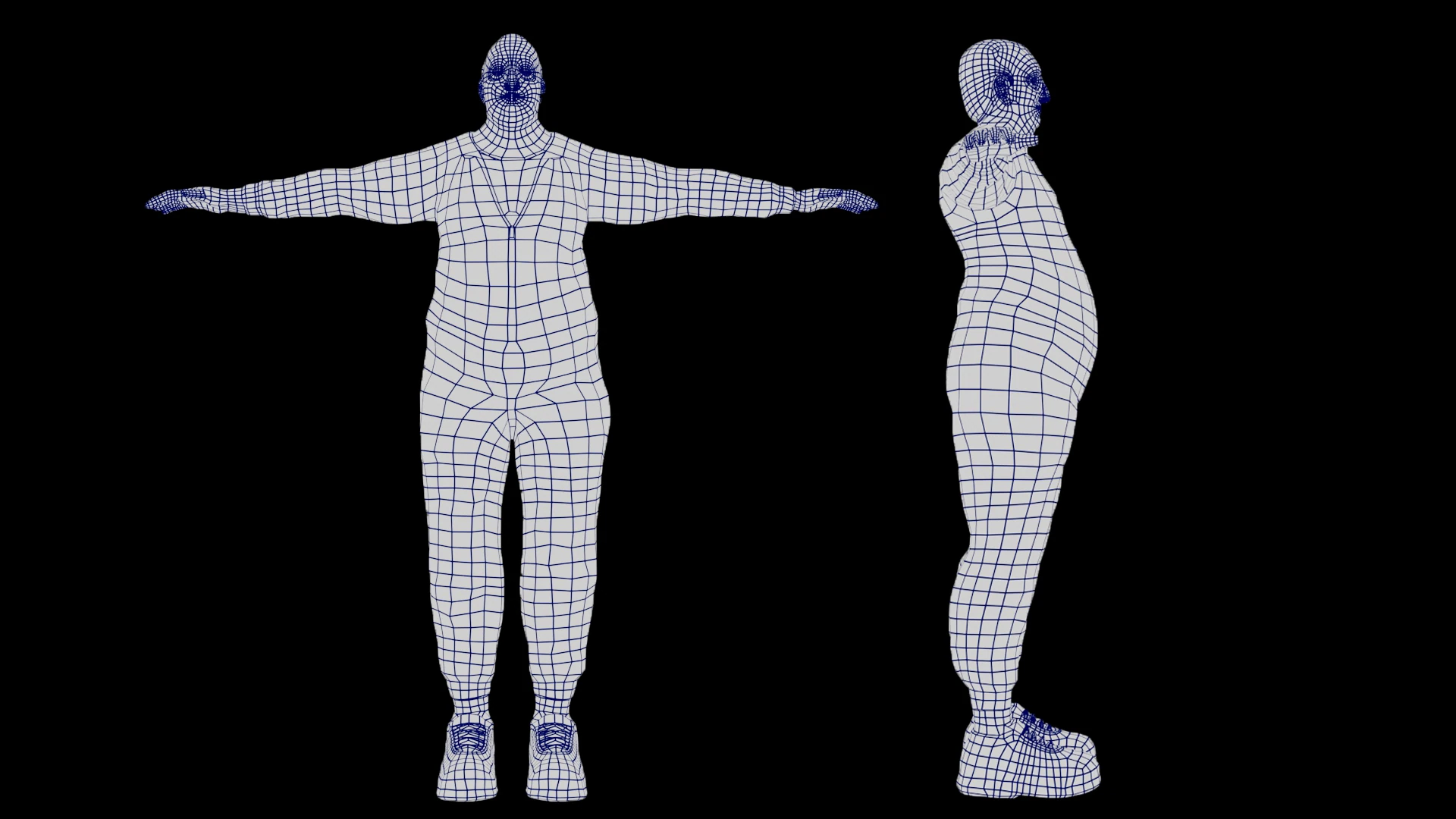 Topologia del cuerpo de la victima de Contrapasso en vista de malla